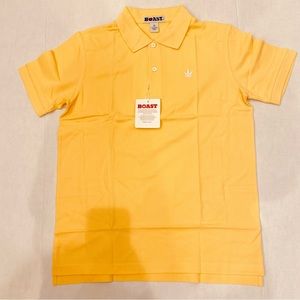 BOAST NWT yellow 100% cotton pique tennis polo shirt size M